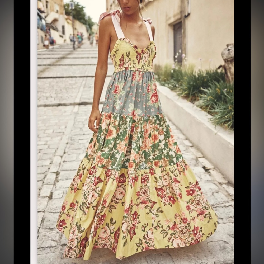 Free People Bluebell Mixed Floral Maxi